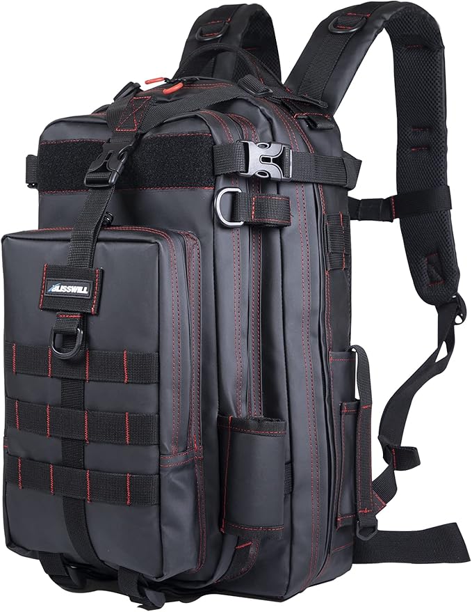 BLISSWILL Fishing Backpack - Waterproof with Rod Holder, Ideal Fishing Gear and Gifts for Men