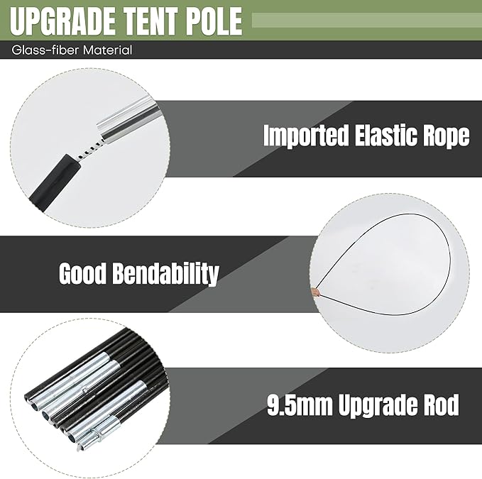 Auveach SUV Tent for Camping for 3-4 Person, 6.8 FT Clear PVC Bubble Car Tent with 9.5mm Thick Poles, SUV Tailgate Tent with Waterproof PU4000mm and Anti-UV Coating for Camping Fishing Activities