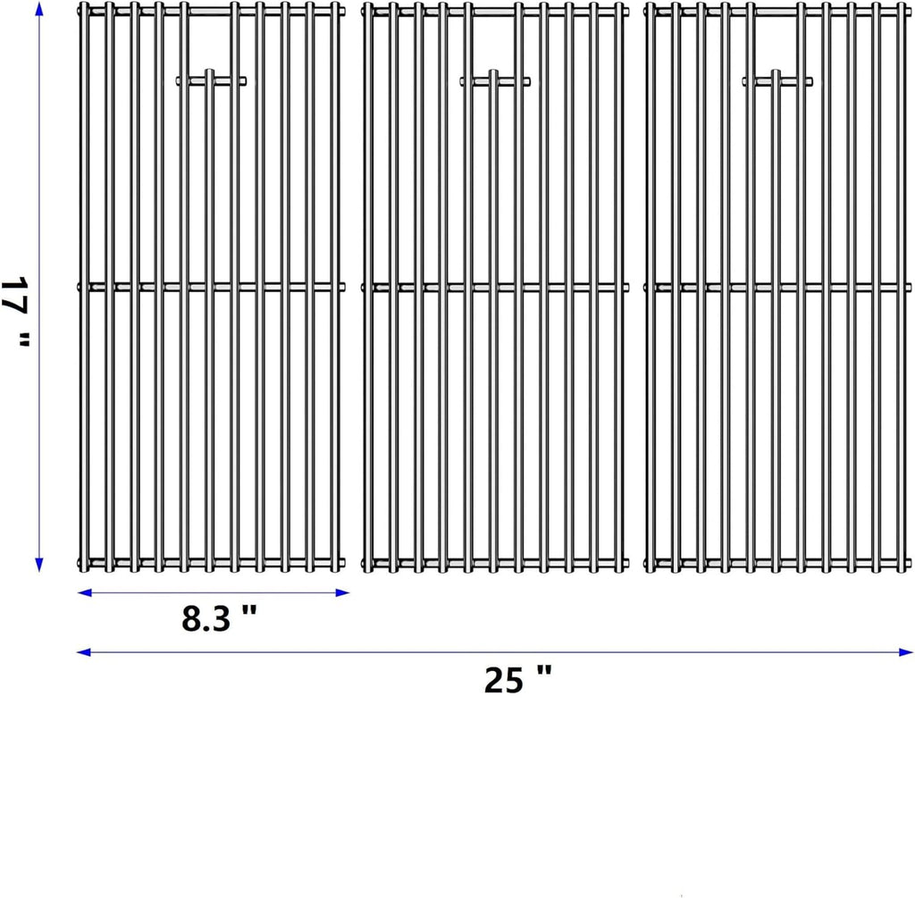 17/17.5/19.5 Inch Stainless Steel Grill Grates Replacement for Charbroil 463344116 463343015 Gas2coal 463340516 463370516