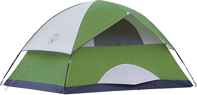 Coleman Sundome 4-Person Tent with Rainfly, Weatherproof Tent Sets Up in 10 Mins