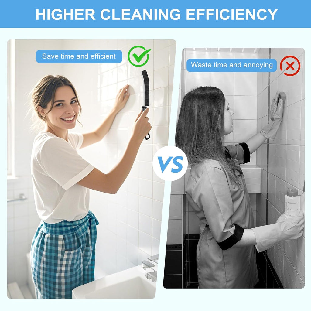 10Pcs Crevice Cleaning Brush Set with Scraper, Hard Bristle Cleaning Supplies for Kitchen, Bathroom, Corner, Sink, Cup, Teapot, Bottle