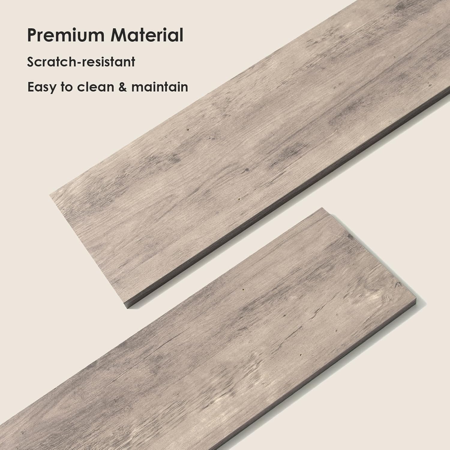 DINZI LVJ Long Wall Shelves, 39.4 Inch Large Floating Shelves Set of 2, Wide Display Shelf Wall Mounted with Brackets, Easy Hanging for Living Room, Toilet, Office, Bedroom, Greige