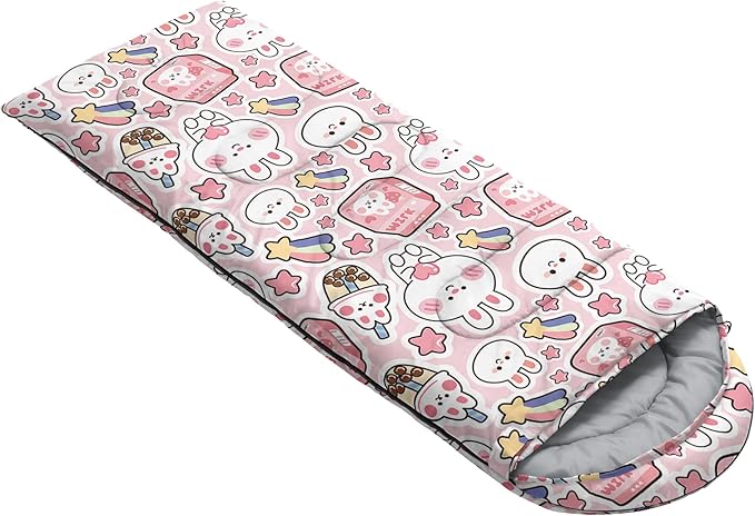 QOOMO Camping Sleeping Bags,3 Season Warm & Cool Weather,Lightweight,Waterproof Sleeping Bags for Adults & Kids,Traveling,and Outdoors,Camping Gear Equipment