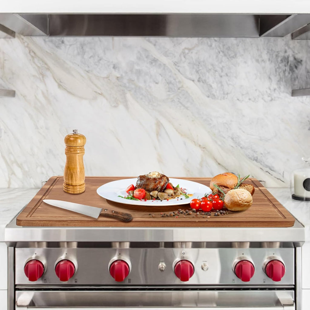 20" XL Extra Large Wooden Cutting Boards for Kitchen Charcuterie Boards Hardwood Solid Chopping Board Big Acacia Wood Cutting Board Meat Serving Cheese Board Thick Butcher Block Turkey Carving Board