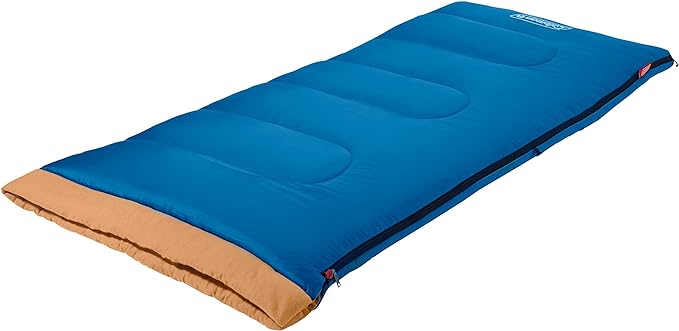 Coleman Brazos 20/30°F Adult Cool-Weather Sleeping Bag with No-Snag Zipper & Stuff Sack, Machine Washable