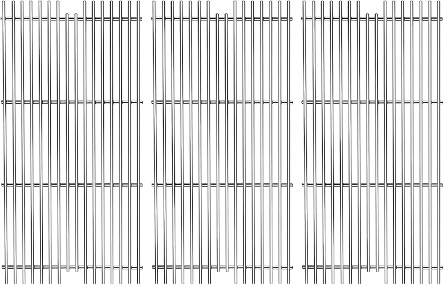 S911 Stainless Steel 3 Pack Cooking Grids Grates for Viking VGBQ 30" T, VGBQ 41" T, VGBQ 53" T Series Gas Grill 23-1/4" x 11 1/2"