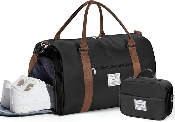 Gym Bag Womens,Travel Duffel Carry on Bag Sport Tote Bag Weekend Overnight Bag