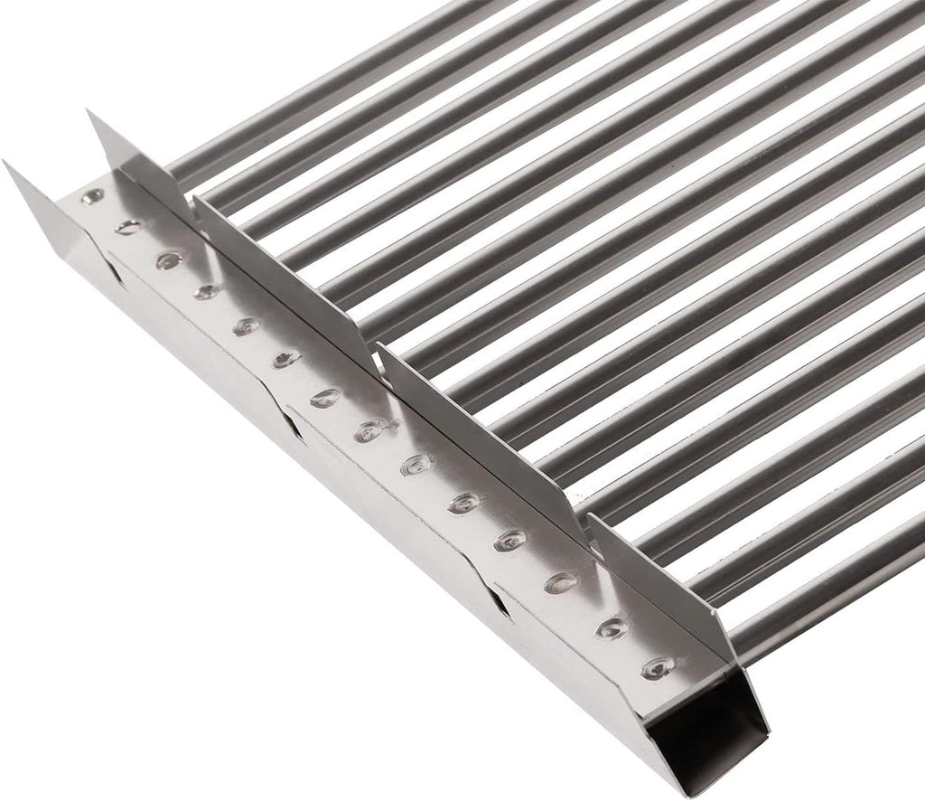 18 7/16" x 7 5/8" Stamped Stainless Steel Cooking Grate & Emitter Set for Charbroil Tru-Infrared Pre-2015 463271314 463241414 463271313 466241413 463224912 for Charbroil Grill Replacement Parts