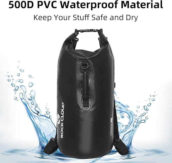 ROCK CLOUD Dry Bag Waterproof 20L Dry Sack for Kayaking Rafting Boating Beach Surfing Swimming Canoe Camping Hiking Fishing Ski