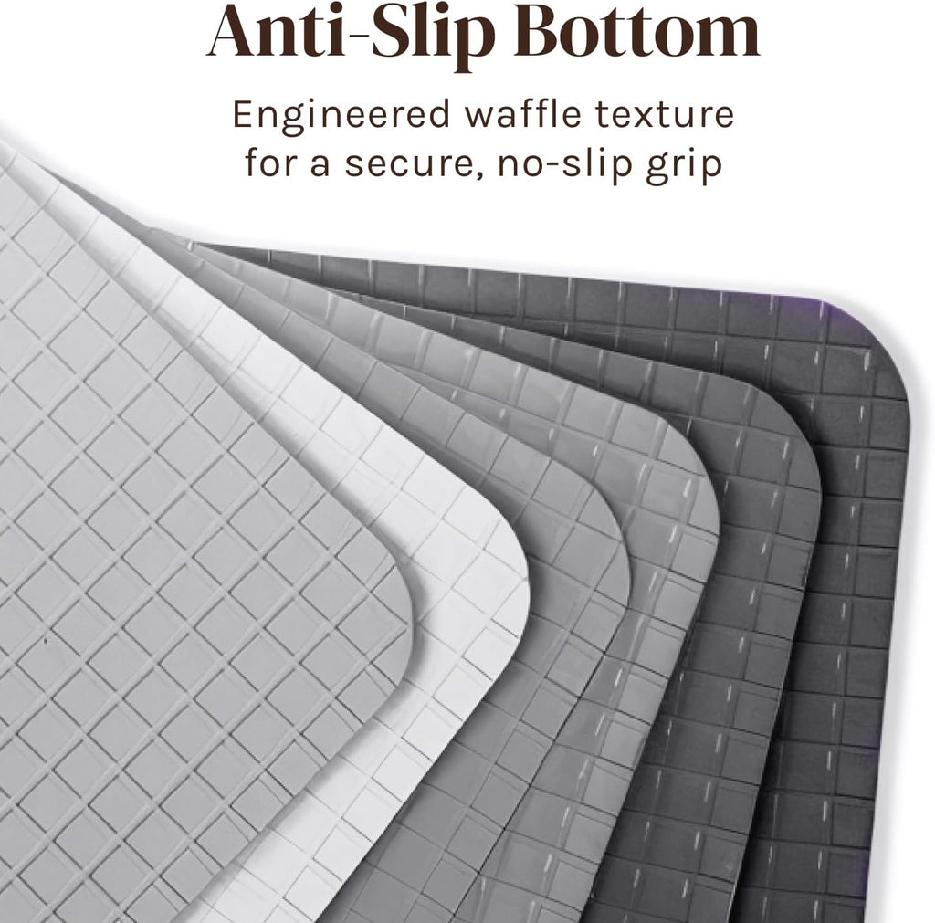 Extra Thick Flexible Plastic Cutting Board Mats with Food Icons & EZ-Grip Waffle Back, (Set of 6) Dishwasher Safe