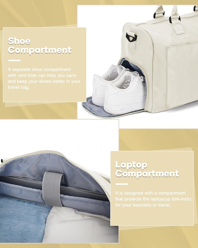 Gym Bag Womens,Travel Duffel Carry on Bag Sport Tote Bag Weekend Overnight Bag