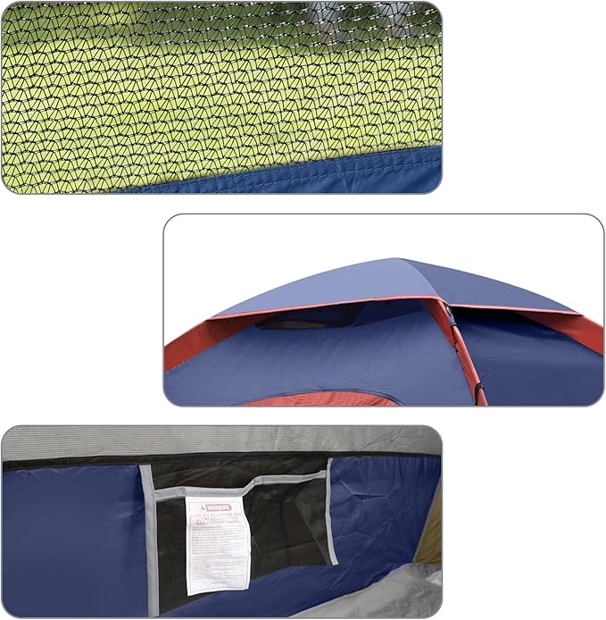 UNP Camping Tent 2/3/4/6 Person Dome Tent, Easy to Set Up for Camping, Lightweight Camping Tent, Portable Camping Tent for Outdoor and Backpacking Beaches