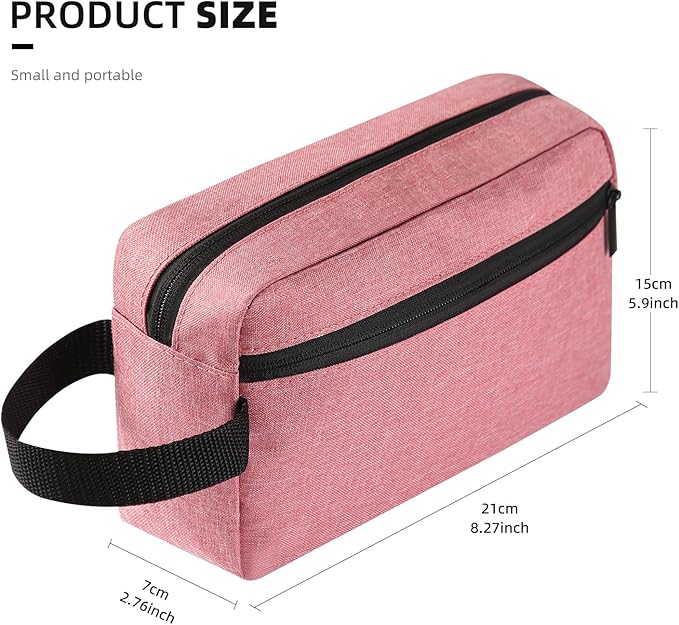 Travel Toiletry bag Toiletry bag for women men Hanging Cosmetic bag Travel accessories Gift for Women Men (Dusky pink)