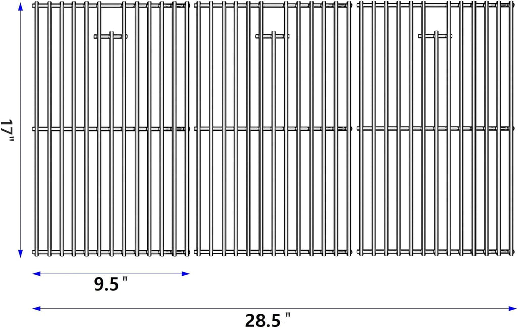 17/17.5/19.5 Inch Stainless Steel Grill Grates for Charbroil 463242716 Tru Infrared, for Charbroil Commercial 463242715 463276016 463257520 463263924, for Lowe's 606682 Nexgrill 720-0882A