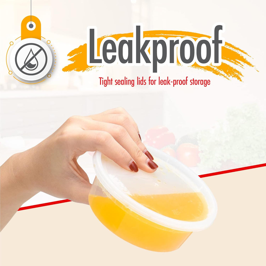 (8oz-Deli Containers with Leakproof Lids-50 Pack BPA-Free Plastic Microwaveable Clear Food Storage Container Premium Heavy-Duty Quality, Freezer & Dishwasher Safe