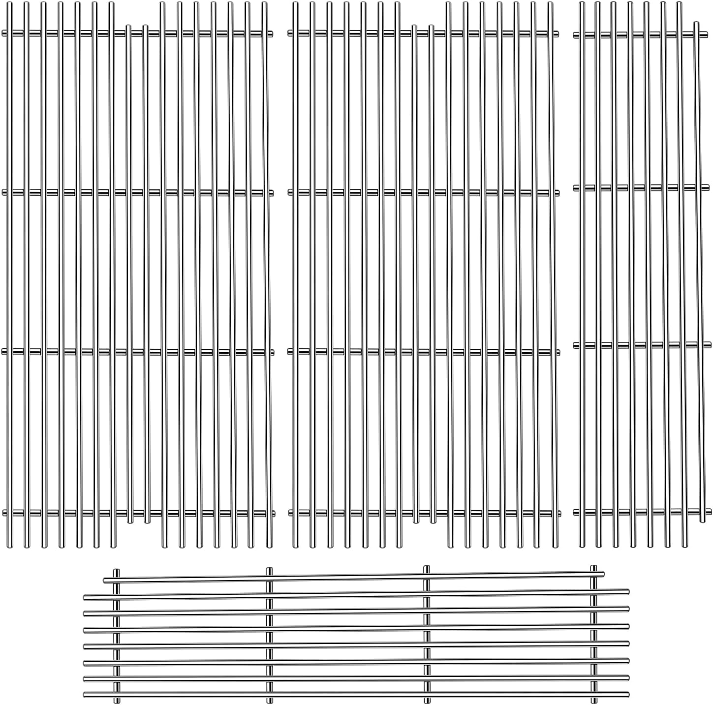 2 Pack 54911 Cooking Grid with 2 Pack 54921 Grill Grates Replacement for Viking VGBQ 30 Inch T Series VGBG 41 Inch T Series VGBQ 53 Inch T Series