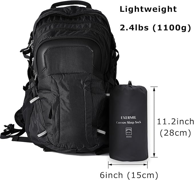 100% Cotton Sleeping Bag Liner with Full Length Zipper on 3 Sides; Single/Double Adult Sleep Sack for Travel & Camping, Multifunctional Travel Sheets (Unzipped 87”x87”) for Hotel, Lightweight