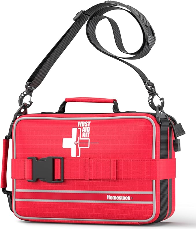 Advanced First Aid Kit, Comprehensive Trauma First Aid Kits with Labelled Compartments for Cars, Home, Office, Backpacking, Camping, Traveling, and Cycling -Upgrade 324 Piece