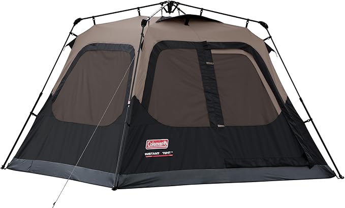 Coleman Instant Tent with 1-Minute Setup, 4/6/8/10 Person Tent with Pre-Attached Poles, Air Vent, & Carry Bag