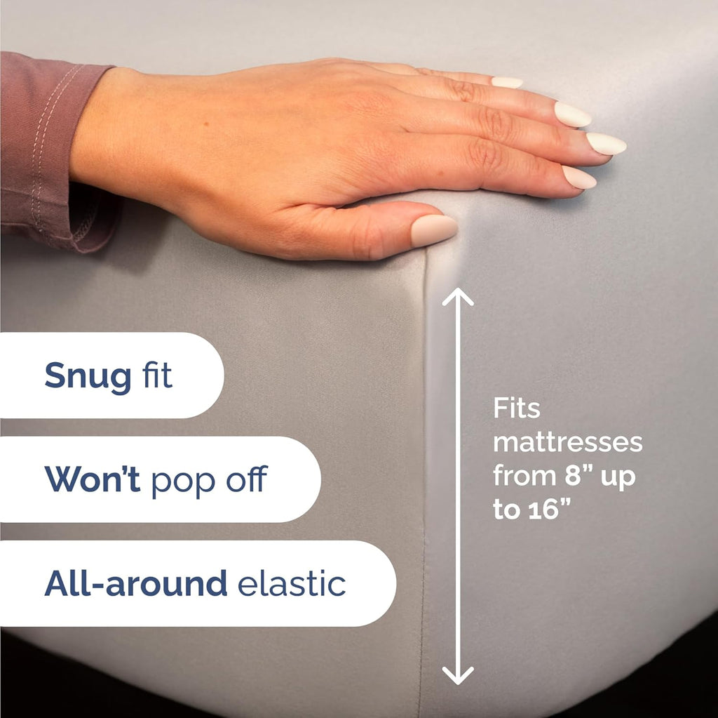 Twin Size 3 Piece Sheet Set - Comfy Breathable & Cooling Bed Sheets Set - Hotel Luxury Bedding for Women, Men, Kids, Teens, Boys & Girls - Deep Pockets, Soft and Wrinkle Free - Oeko-Tex - Light Grey