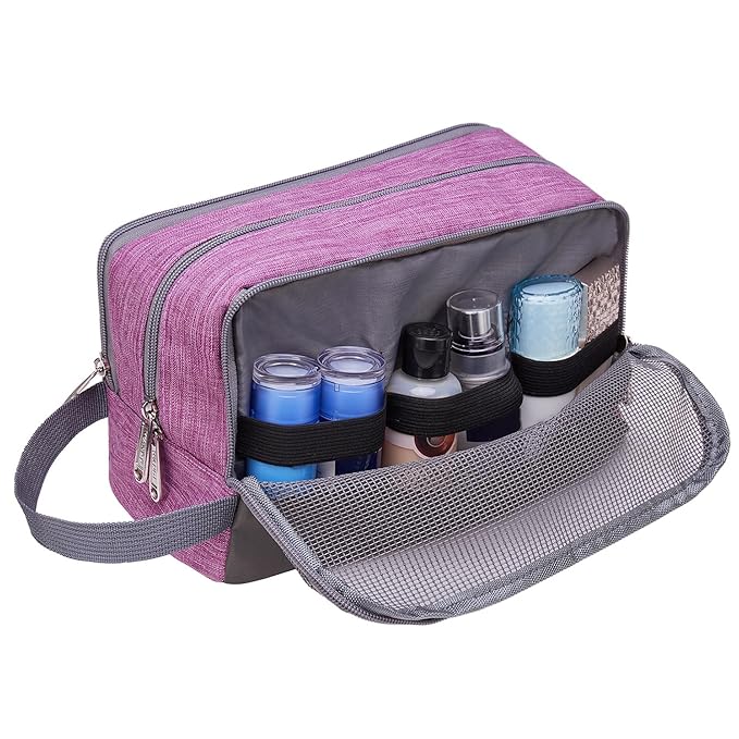 Toiletry Bag for Men/Women Hanging Dopp Kit Water Resistant Shaving Bag Small Toiletry Bag for Traveling (purple)