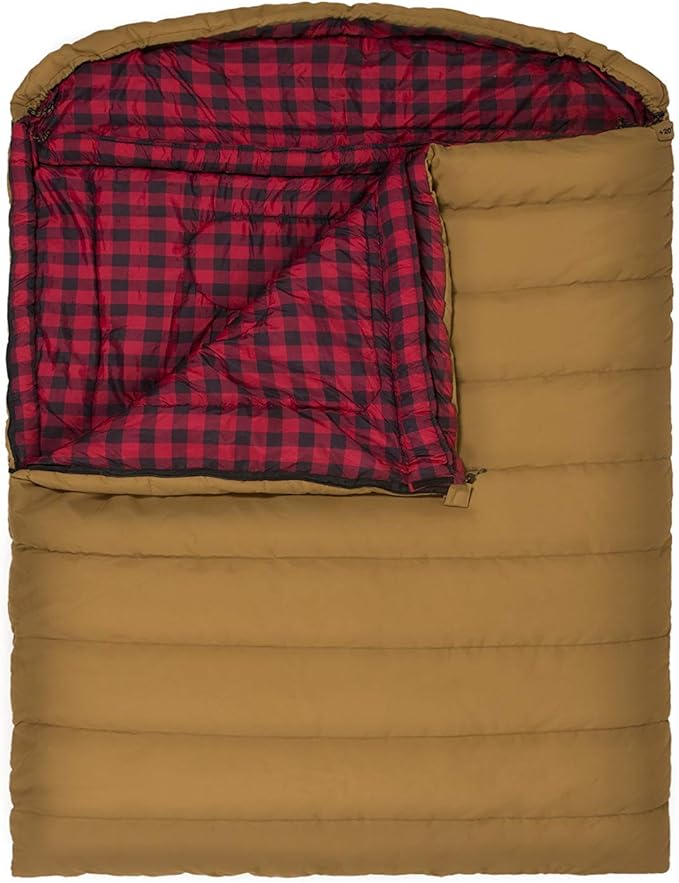 Teton Mammoth Queen Size Double Sleeping Bag- A Warm Bag The Whole Family can Enjoy – Great for Camping, Hunting and Base Camp. Compression Sack Included