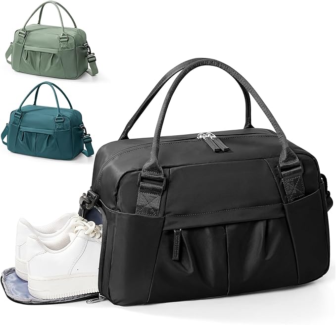 Gym Bag Womens,Travel Duffel Carry on Bag Sport Tote Bag Weekend Overnight Bag