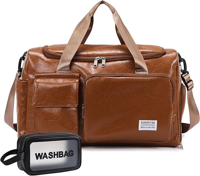 Small Gym Bag for Women, Travel Duffle Bag Carry On Weekender Bag with Shoe Compartment