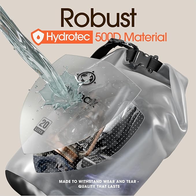 Earth Pak Waterproof Dry Bag - Roll Top Waterproof Backpack Sack Keeps Gear Dry for Kayak with Waterproof Phone Case