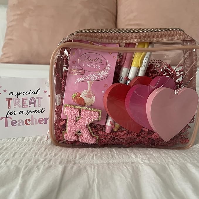 PACKISM Valentines Day Gifts for Him Her - TSA Approved Toiletry Bag - 180° Large Opening Clear Makeup Bags with Handle, Clear Toiletry Bags for Traveling Travel Essentials, Rose Pink