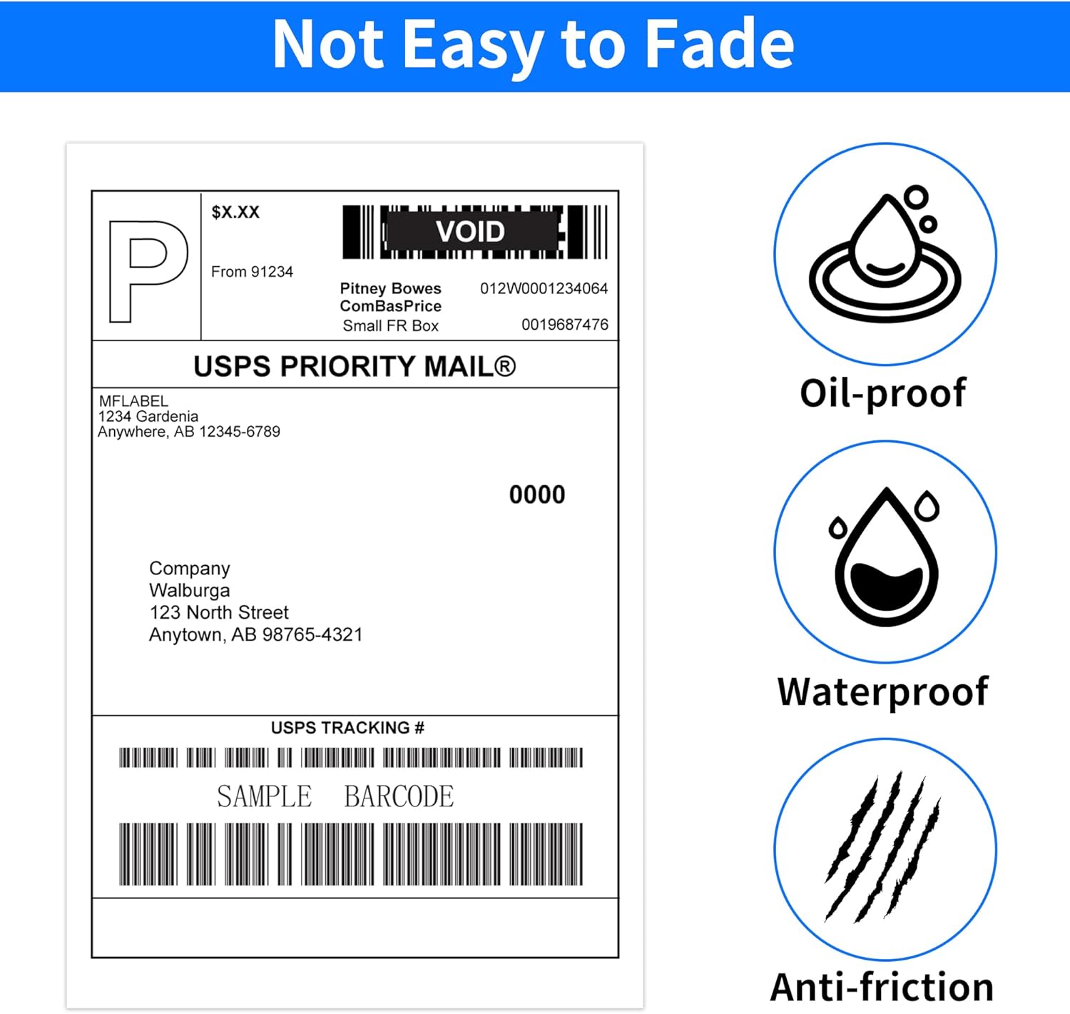 Thermal Shipping Labels, 4"x6" Direct Thermal Labels, FungLam Mailing Postage Shipping Label Compatible with Zebra, Munbyn, Rollo and Polono Printers,450 Labels/Roll, 8 Rolls.