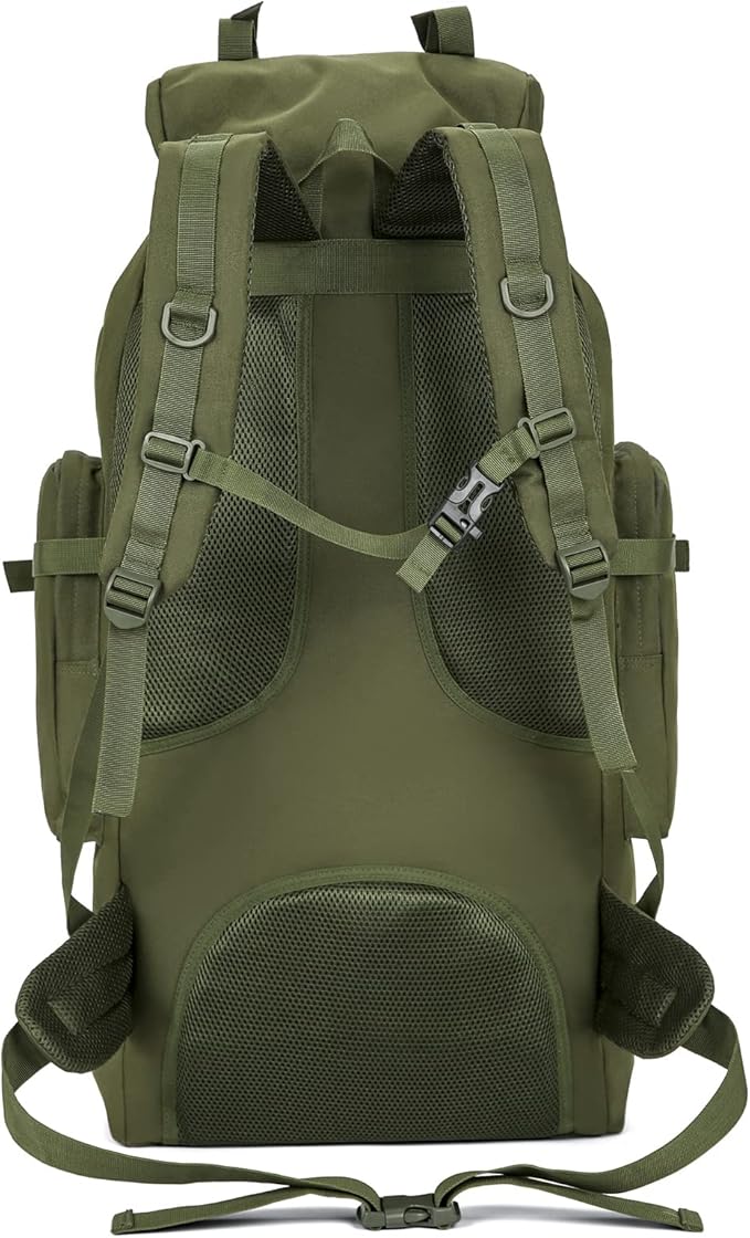 100L Camping Hiking Backpack,Molle military Tactical rucksack backpack,Waterproof Lightweight Hiking Backpack (Army Green)