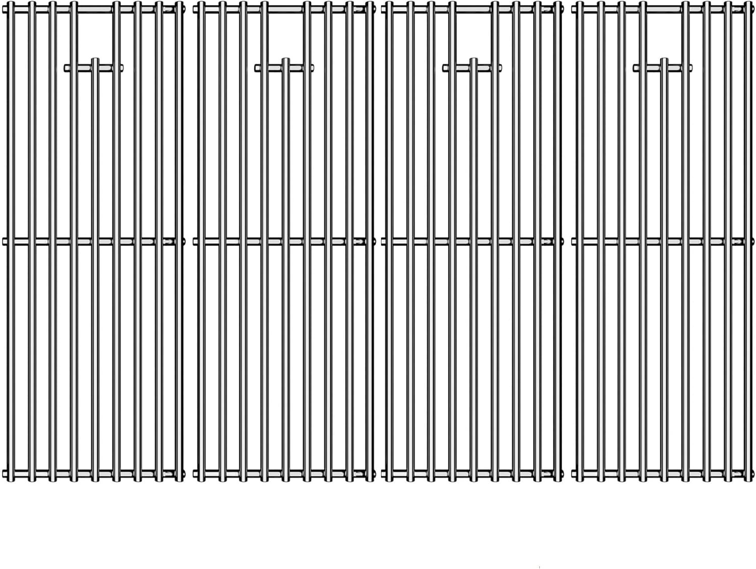 Stainless Steel Cooking Grill Grates Replacement for 16517 Bull BBQ Angus, Brahma, Lonstar Select, Outlaw Steer Premium, Lonestar Select, 7 Burner Premium, 19.25" x 30"