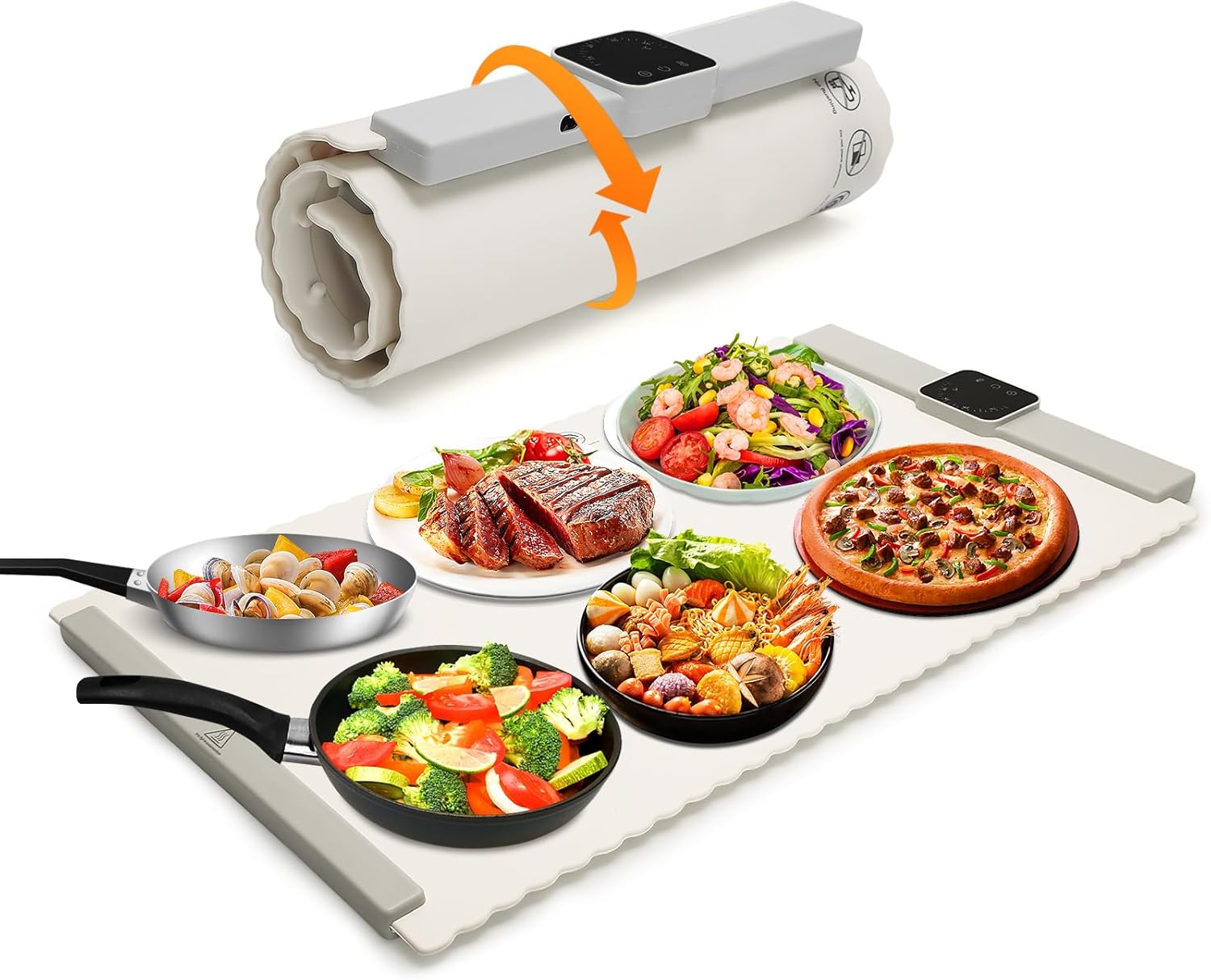 Warming Mat for Food,Food Warming Mat with Adjustable Temperature(5 Level),Electric Warming Tray,Fast Heating Tray for Home Buffets, Restaurants, Parties