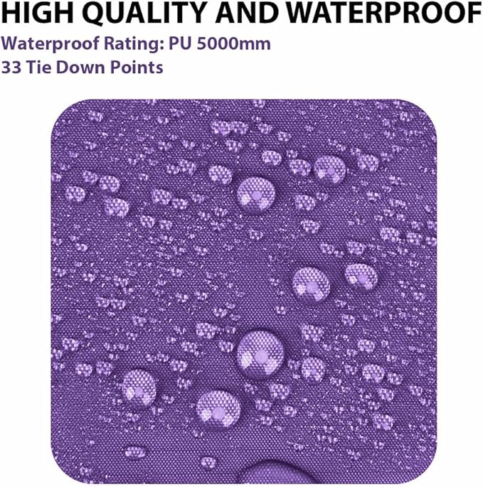 Gold Armour Rainfly Tarp Hammock, Premium 14.7ft/12ft/10ft/8ft Rain Fly Cover, Waterproof Ultralight Camping Shelter Canopy, Survival Equipment Gear Camping Tent Accessories (Purple 12ft x 10ft)