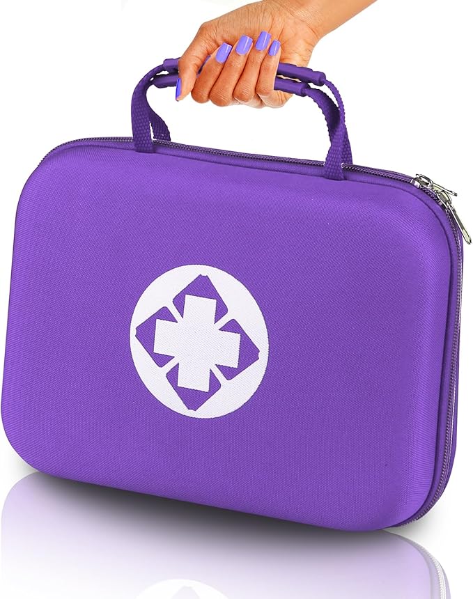 300PCS Home First Aid Kit for Hiking Car Home Emergency Kit First Aid Multiple Purpose Case Outdoor Backpacking Gear for Disaster Preparedness Purple