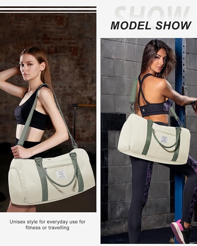 Gym Bag Womens,Travel Duffel Carry on Bag Sport Tote Bag Weekend Overnight Bag