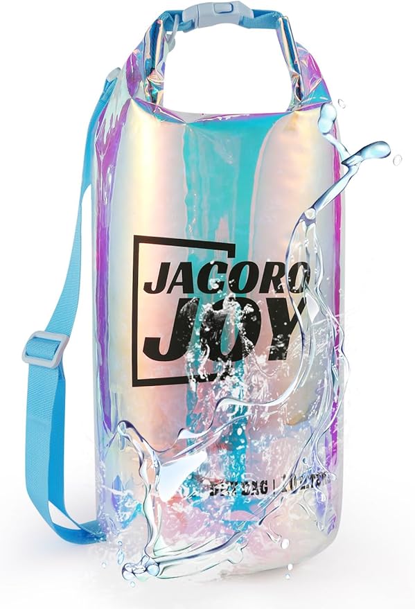 10L Dry Bag Iridescent TPU Waterproof Beach Bag for Kayaking Boating Swimming Rafting