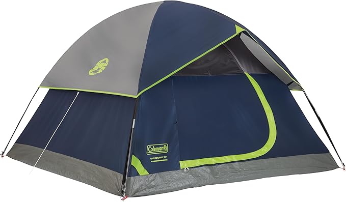 Coleman Sundome 4-Person Tent with Rainfly, Weatherproof Tent Sets Up in 10 Mins