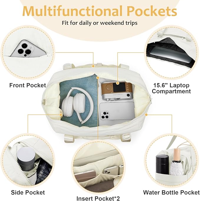 Gym Bag Womens,Travel Duffel Carry on Bag Sport Tote Bag Weekend Overnight Bag