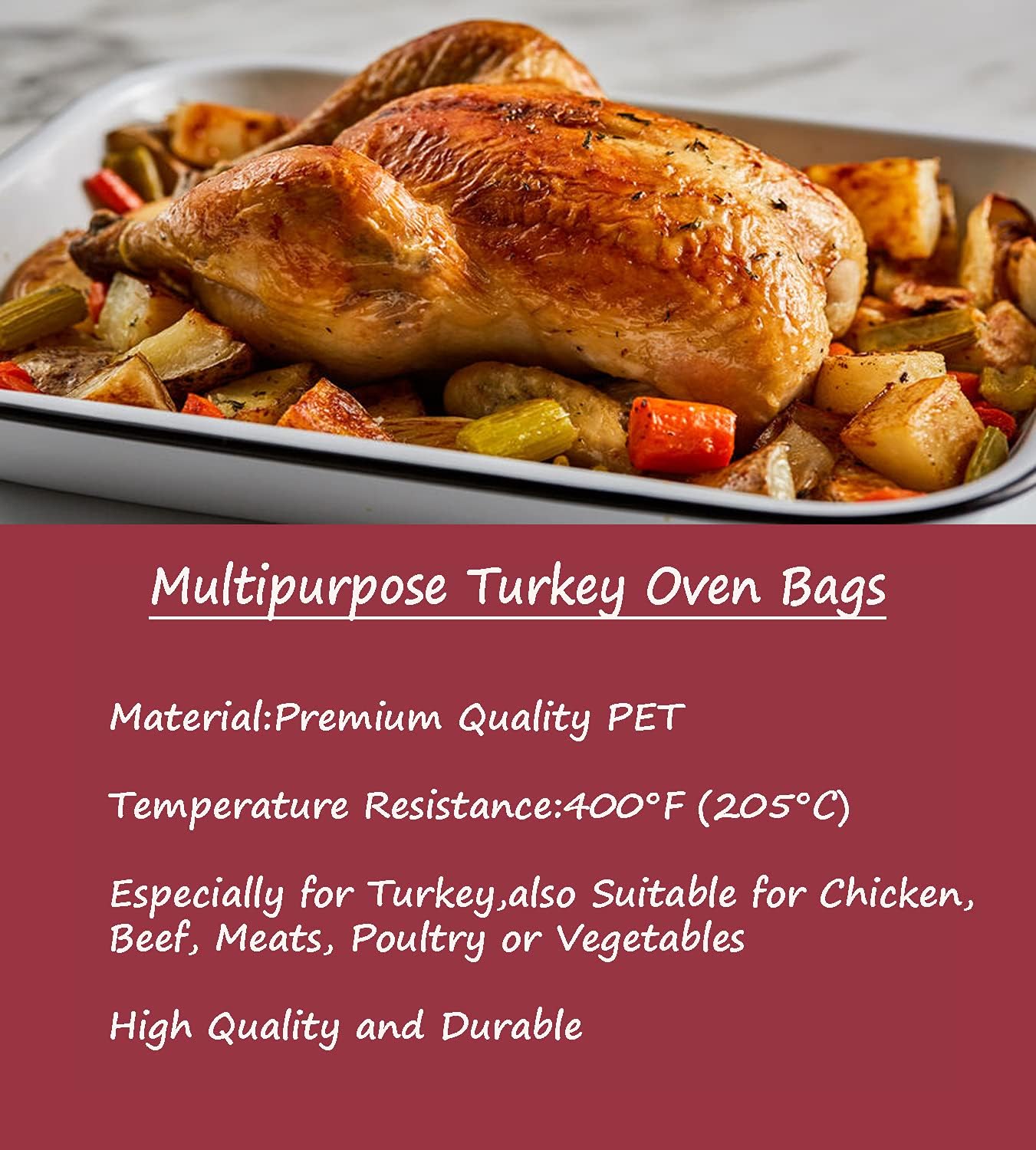 20 Counts Oven Bags Turkey Size | Large Oven Bag for Thangkgiving Day Turkey Roasting Cooking-2 Pack