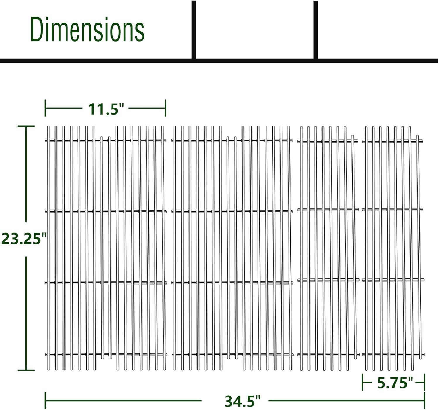 BBQ Grill Grates Parts for 54911 54921 Viking Grill VGBQ 30 in T series,VGBQ 41 in T series,VGBQ 53 series, VGBQ300T,VGBQ0302T,VGBQ3002RT,VGBQ4103RT,Stainless Steel Grid Accessories Replacement