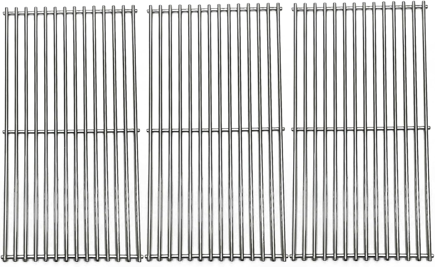 19-1/4" Stainless Steel 3pack Grates Replacement Parts for Jenn Air 720-0337,720-0512,Kirkland 720-0193 720-0432,720-0025, 720-0108 Charmglow 720-0234,720-0396 Ducane, Brinkmann 810-8501-S Gas Grill