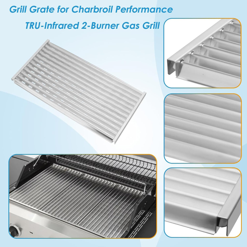17" Grill Grate for Charbroil Performance TRU-Infrared/Amplifire 2 Burner 463633316 463655621 463655021 463672016 463672216 G460-0500-W1 G327-1100-W1 for Charbroil Grill Replacement Parts