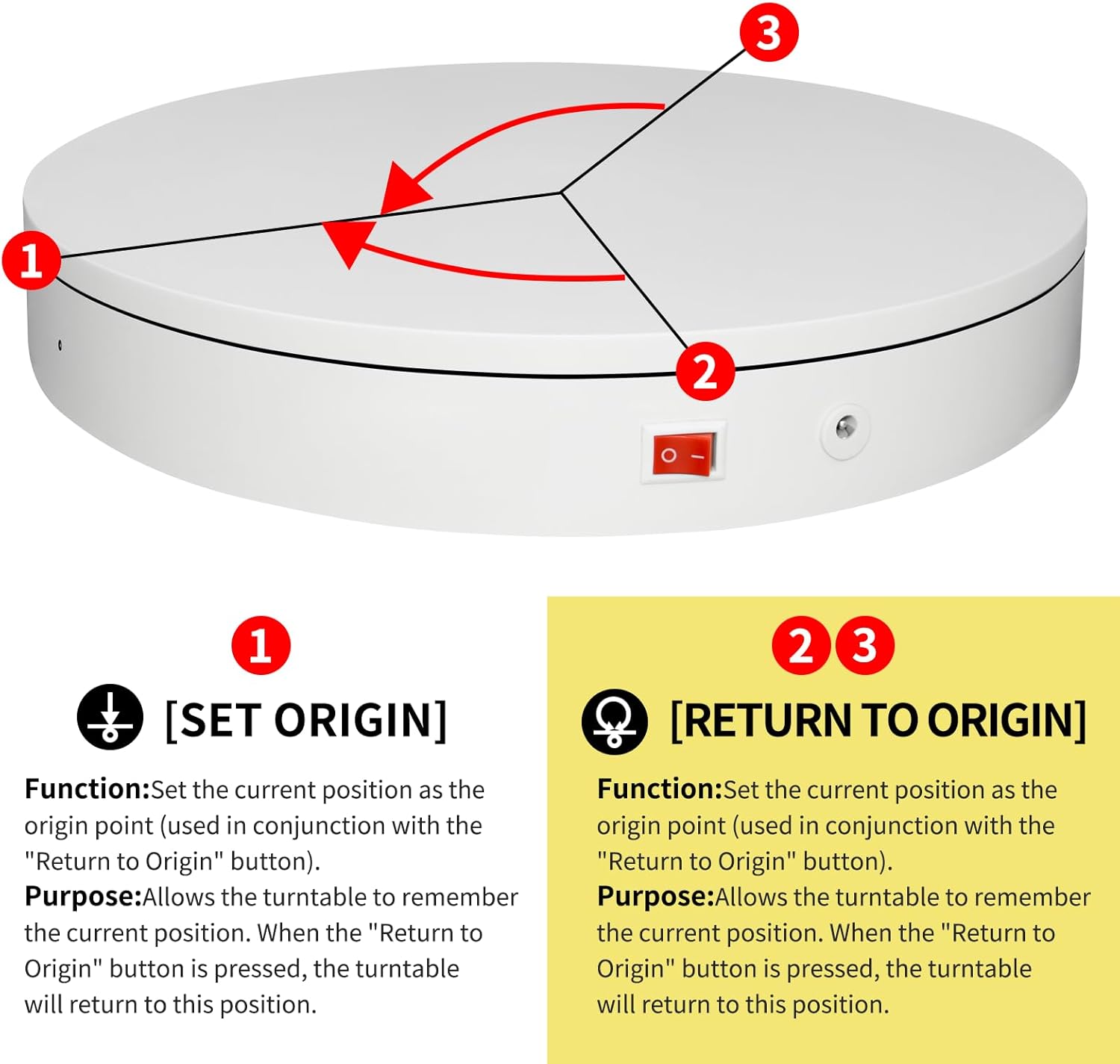 7.9In Remote Motorized Electric Turntable Rotating Display Stand Spinning Rotating Platform 360 Photography Turntable lazy susan base giratoria para for Photography,Display(Load Range:40~100lbs)
