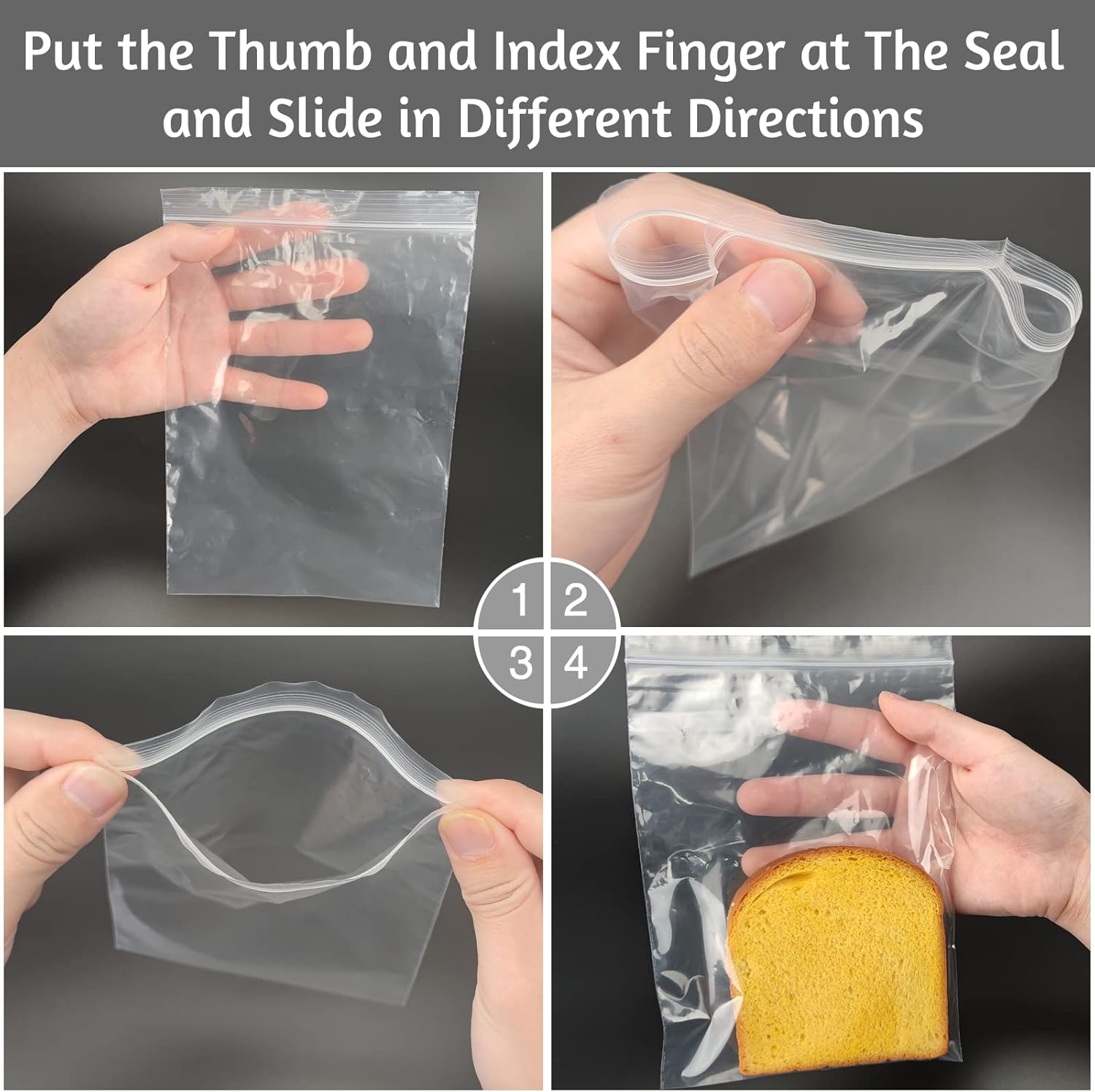 120Pcs 6" x 9" Clear Plastic Zip Bags, 2 Mil Thick Resealable Storage Baggies for Jewelry, Small Items, Packaging & Travel