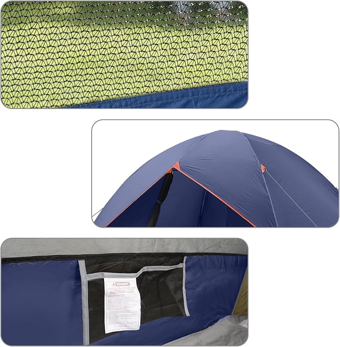 UNP Camping Tent 2/3/4/6 Person Dome Tent, Easy to Set Up for Camping, Lightweight Camping Tent, Portable Camping Tent for Outdoor and Backpacking Beaches