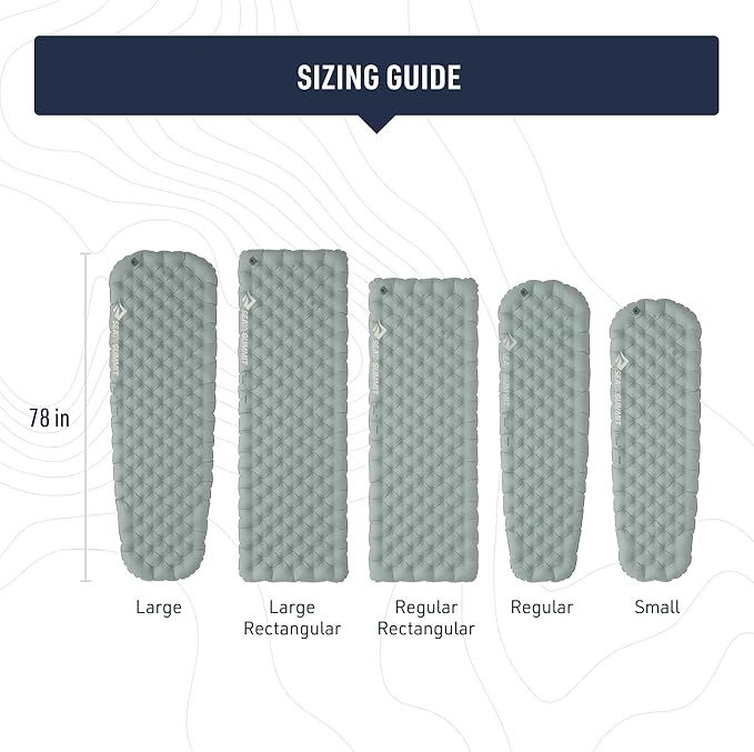 Sea to Summit Ether Light XR Insulated Sleeping Pad, Rectangular - Large (78 x 25 x 4 inches)