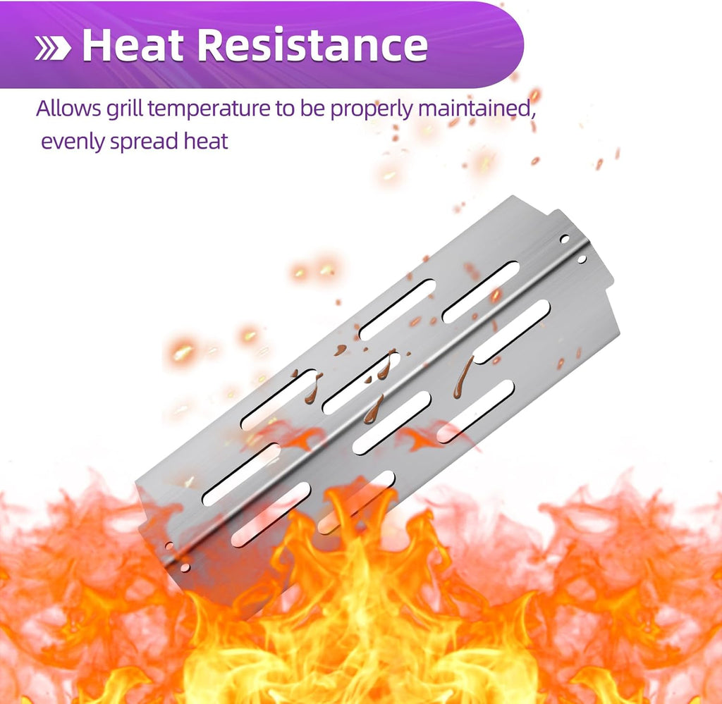 Stainless Steel 66095 Grill Grates for Weber Genesis 2 Grill Parts 66032 Flavorizer Bars 66795 Heat Deflector for Weber Genesis ii E-310 E-315 E-325 S-335 GS4 Grill Parts Replacement 18 7/8"