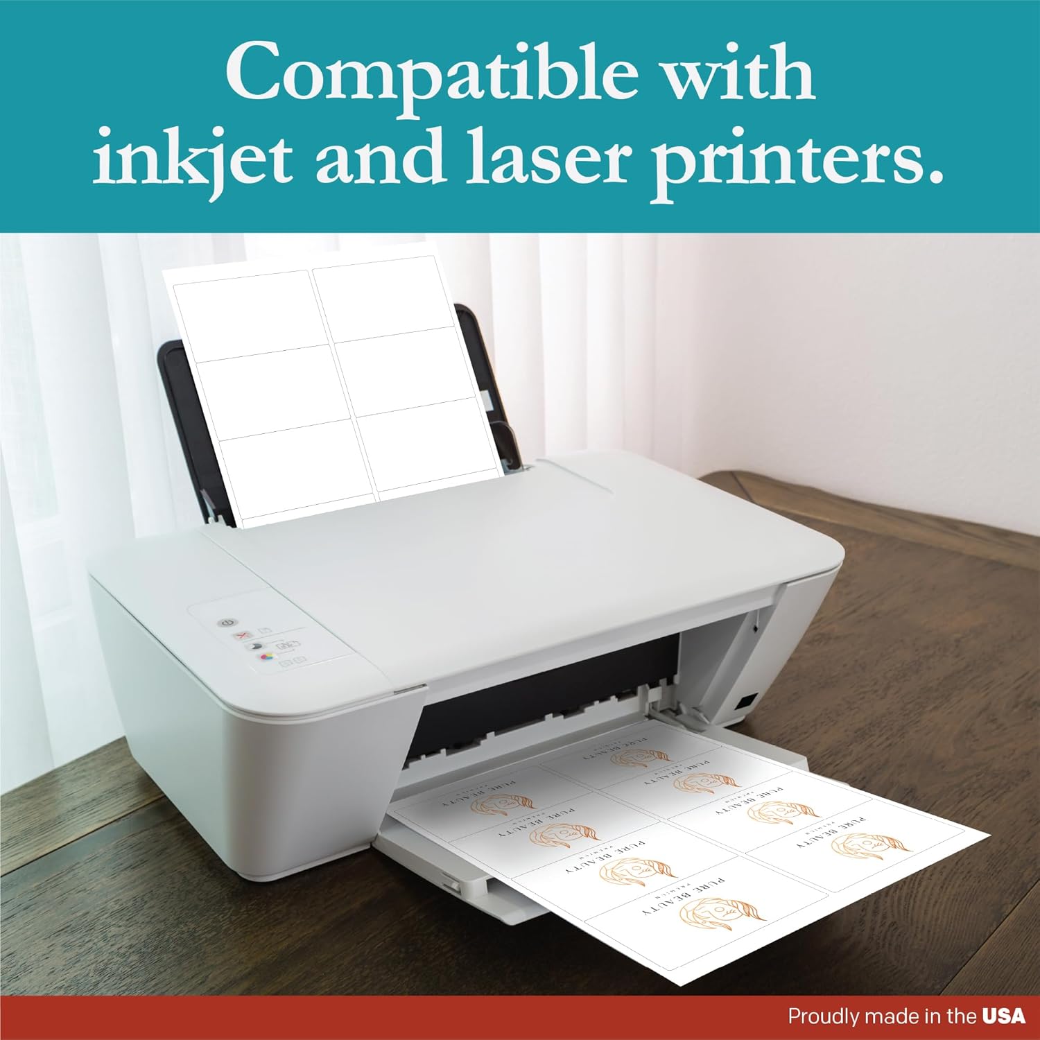 Premium Label Supply White Sticker Shipping/Mailing Labels – 4" x 2.5" – Laser/Inkjet Compatible – (8 per Sheet), 500 Sheets – 4,000 Total Adhesive Labels